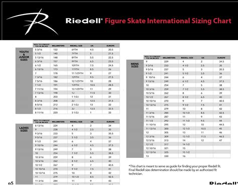 Sizing Charts - Riedell - USA Skates, Inc.