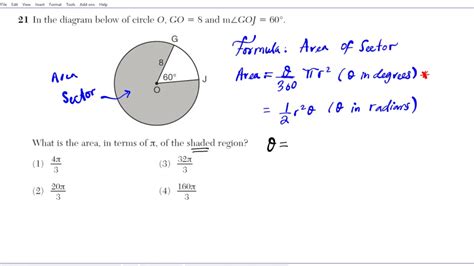 Formula Of Area Of Sector - pametno