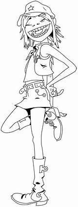 Gorillaz Coloring Pages Coloring Pages sketch template