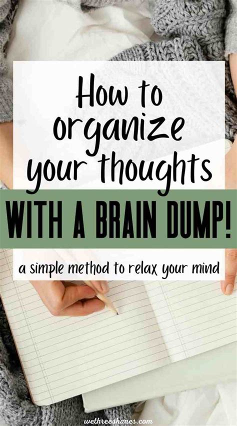 Brain Dump: The Simple Technique That Will Declutter Your Mind | We Three Shanes