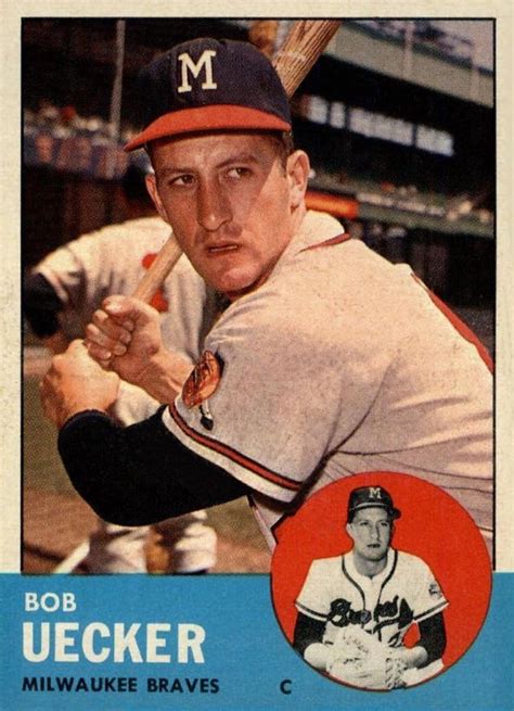 Bob Uecker / Milwaukee Braves | Baseball cards, Baseball card values ...