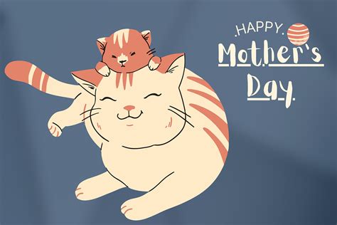 Illustrated Cat & Kitten Mother's Day Image Pictures, Photos, and Images for Facebook, Tumblr ...