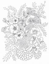 Floral Coloring Pages Pdf To Print  Coloringfoldercom sketch template