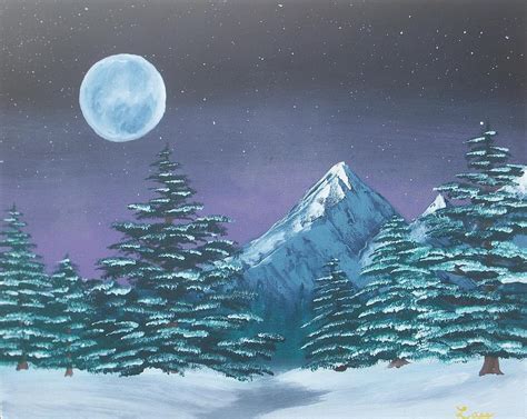 Winter Night Painting by Douglas Lass