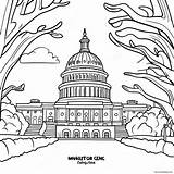 Washington Dc Landmark Coloring Page 54483 43115 sketch template