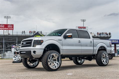 Sleek Ford F150 With a Lift and Chrome Off-road Wheels by Fuel | Lifted ...