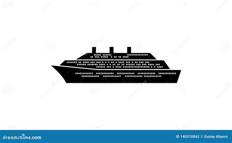 Cruise Ship Silhouette Icon. Element of Ship Icon. Premium Quality Graphic Design Icon Stock ...