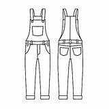 Vector Illustration Of Overalls Isolated On White Background Clothing  sketch template