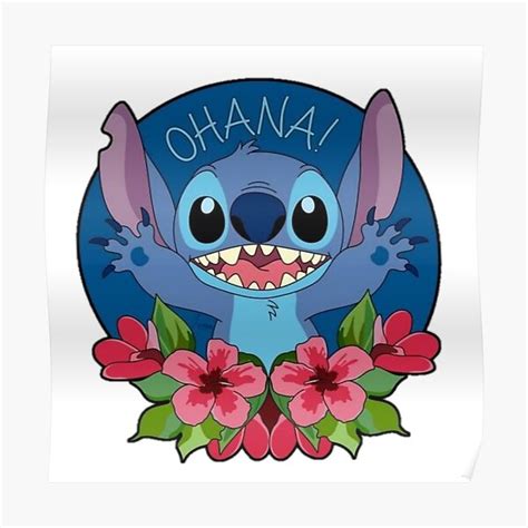 "Stitch ohana" Poster for Sale by Artur93 | Redbubble