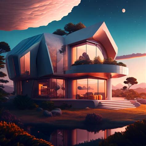 Premium AI Image | illustration of modern house exterior house design