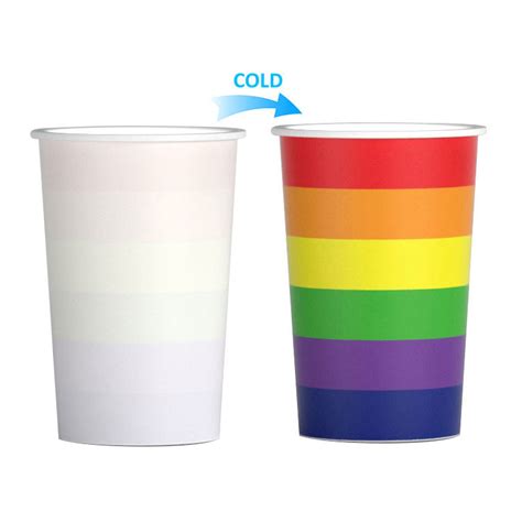 Customized rainbow cold color changing plastic cup-China Shenzhen color changing cup ...