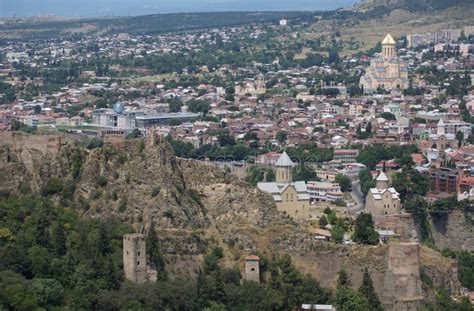 Tbilisi old town stock image. Image of castle, sameba - 20475501