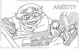 The Secret World Of Arrietty Coloring Pages sketch template