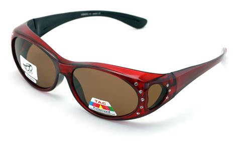 Womens Polarized Fit Over Glasses Sunglasses Rhinestone Rectangular Heart 60mm - Walmart.com