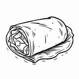 Burrito coloring page – Coloring Corner sketch template