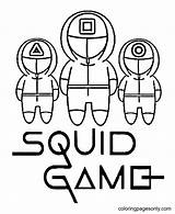 Squid Game Coloring Page  Free Printable Pages sketch template