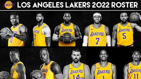 Los Angeles Lakers Official 2022 Full Roster - Starting Lineup & Bench Lineup - YouTube