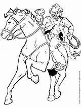 Printable Cowboy sketch template