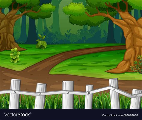 Background of dirt road in the forest Royalty Free Vector