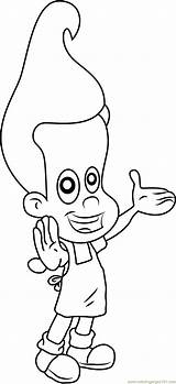 Smiling Jimmy Neutron Coloring Page  Free The Adventures Of sketch template