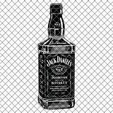 Jack Daniels Svg Bottle Of Tennessee Whiskey Alcohol  sketch template