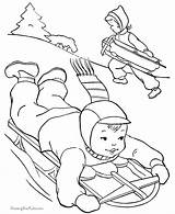 Winter sledding coloring Pages Download And print For Free sketch template