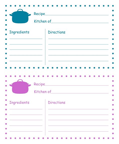 Editable Recipe Card Template Christmas - 10 Free PDF Printables | Printablee