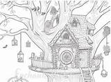 Enchanted Garden Tree Coloring Pages sketch template