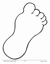 Printable Foot Pattern sketch template