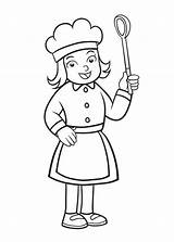 Chef Coloring Pages  Free Printable For Kids sketch template