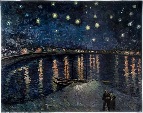 Starry Night over the Rhone Oil Painting Reproduction - Van Gogh Studio