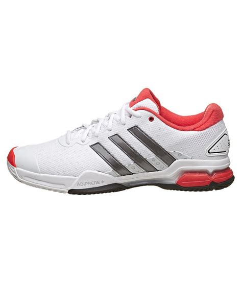 Adidas Barricade Team 4 White Male Non-Marking Shoes - Buy Adidas Barricade Team 4 White Male ...