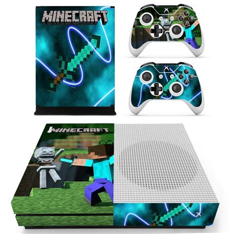 Xbox One S And Controllers Skin Cover Minecraft - ConsoleSkins.co