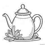 Teapot Coloring Page 69424 54947 sketch template