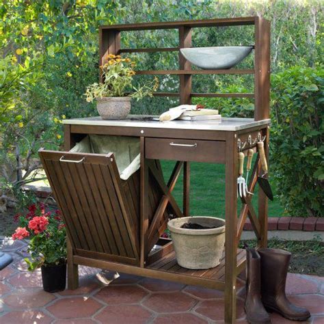 20 Potting Benches That Rival Joanna Gaines's Garden Workstation | Outdoor potting bench ...