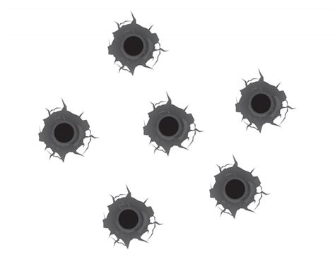 Premium Vector | Metal bullet hole vector illustration