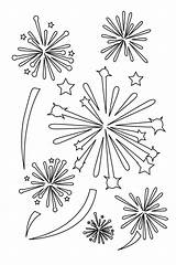 Fireworks Coloring Pages sketch template