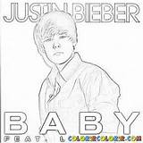Justin Bieber Coloring Easy Pages sketch template