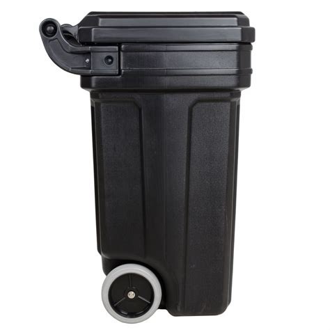 Continental 5850BK Tilt-N-Wheel 50 Gallon Black Trash Container