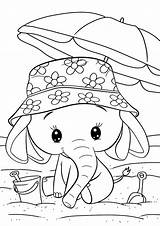 Free Printable Elephant Coloring Pages sketch template