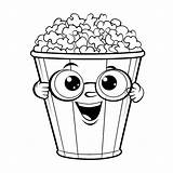 Popcorn coloring page – Coloring Corner sketch template