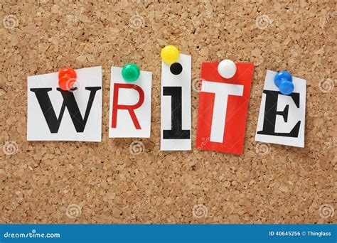 The word Write stock photo. Image of notice, word, create - 40645256