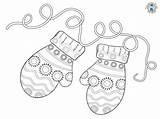 Coloring Pages Mittens sketch template