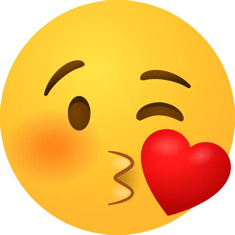 "Face blowing a kiss emoji" Emoji - Download for free – Iconduck