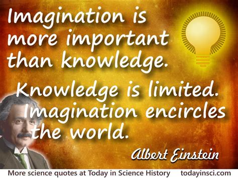 Albert Einstein quote Imagination is more important than knowledge - Large image 800 x 600 px