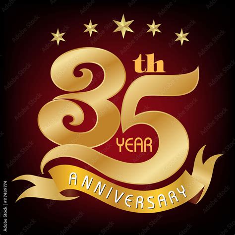 Template logo 35th anniversary vector illustrator.celebration logo ...