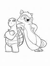 Verne with RJ From Over The Hedge coloring Page  Download Print Or sketch template