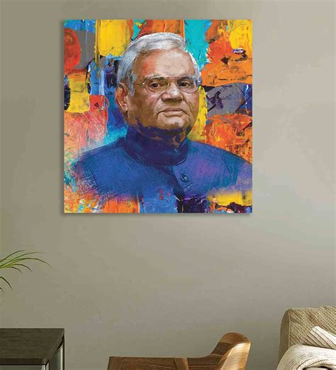 Buy Atal Bihari Vajpayee 24\X24\ Stretched And Teakwood Framed Art Print By Da Monica at 17% OFF ...