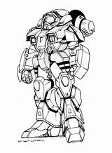 Mecha Coloring Pages sketch template