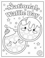 Waffle Coloring Pages sketch template